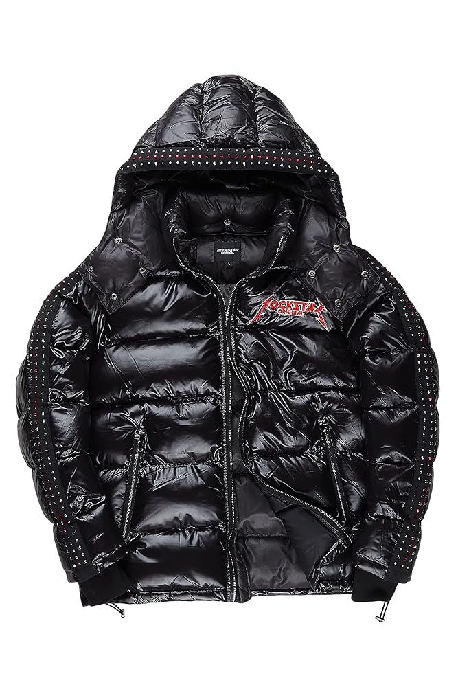 ROCKSTAR ORIGINAL Men's Brink Black Heavy Puffer Jacket